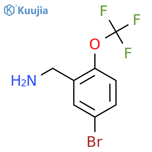 (5-Bromo-2-(trifluoromethoxy)phenyl)methanamine structure