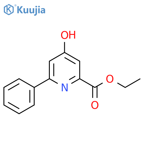 2-Pyridinecarboxylic acid, 4-hydroxy-6-phenyl-, ethyl ester structure