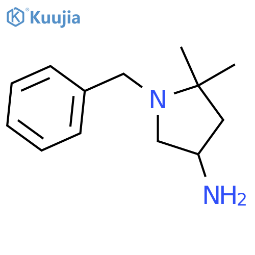 1-Benzyl-5,5-dimethylpyrrolidin-3-amine structure