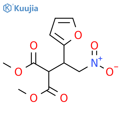 dimethyl 2-[1-(furan-2-yl)-2-nitroethyl]propanedioate structure