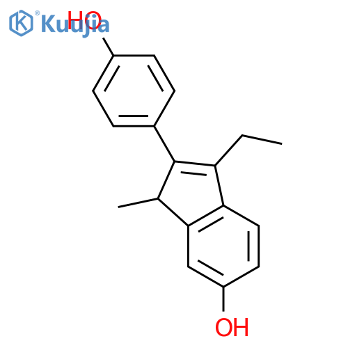 1H-Inden-6-ol,3-ethyl-2-(4-hydroxyphenyl)-1-methyl-, (1S)- structure