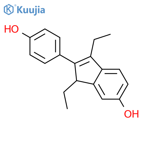 1H-Inden-6-ol, 1,3-diethyl-2-(4-hydroxyphenyl)-, (+)- structure