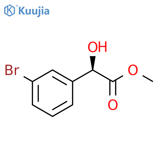 methyl (2R)-2-(3-bromophenyl)-2-hydroxyacetate structure