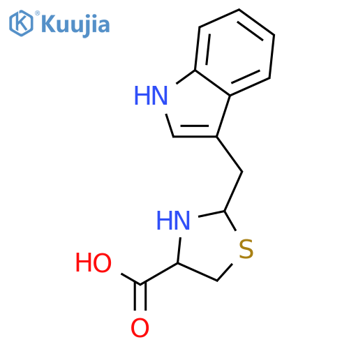 4-Thiazolidinecarboxylicacid, 2-(1H-indol-3-ylmethyl)- structure