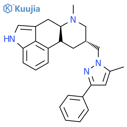 Ergoline,6-methyl-8-[(5-methyl-3-phenyl-1H-pyrazol-1-yl)methyl]-, (8b)- (9CI) structure