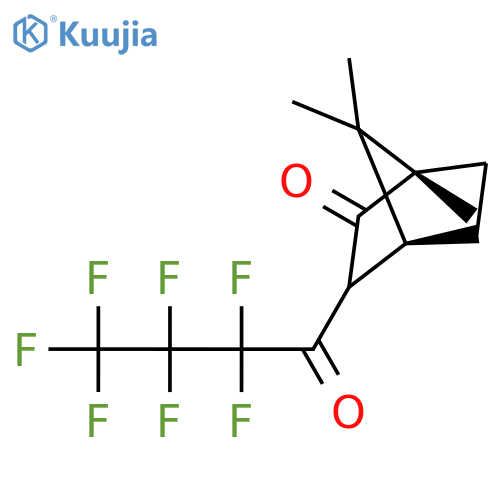 Bicyclo[2.2.1]heptan-2-one,3-(2,2,3,3,4,4,4-heptafluoro-1-oxobutyl)-1,7,7-trimethyl-, (1S,4S)- structure
