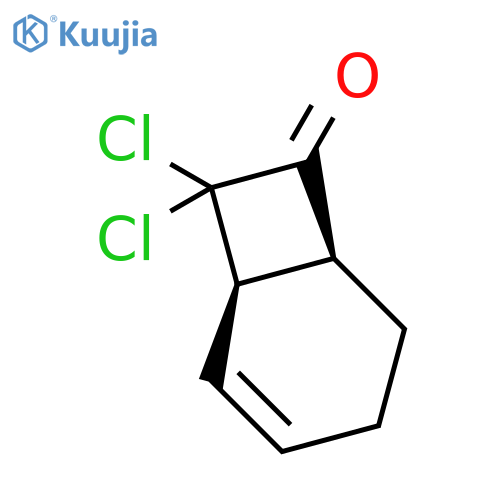 Bicyclo[4.2.0]oct-2-en-7-one, 8,8-dichloro-, (1R-cis)- structure