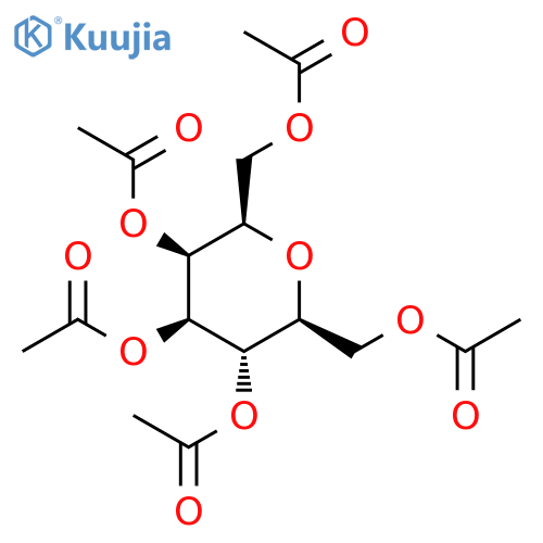 L-glycero-L-galacto-Heptitol,2,6-anhydro-, pentaacetate (9CI) structure