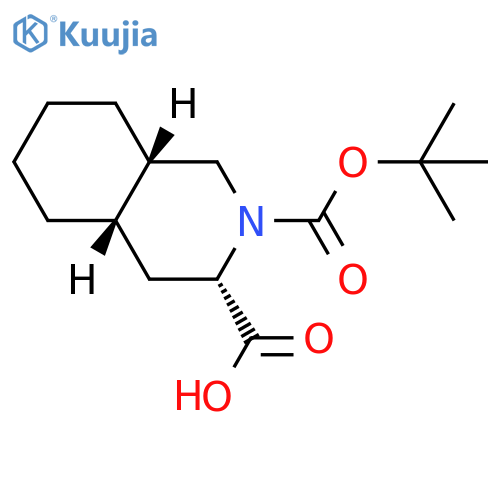 (3S,4aS,8aS)-2-[(tert-butoxy)carbonyl]-decahydroisoquinoline-3-carboxylic acid structure