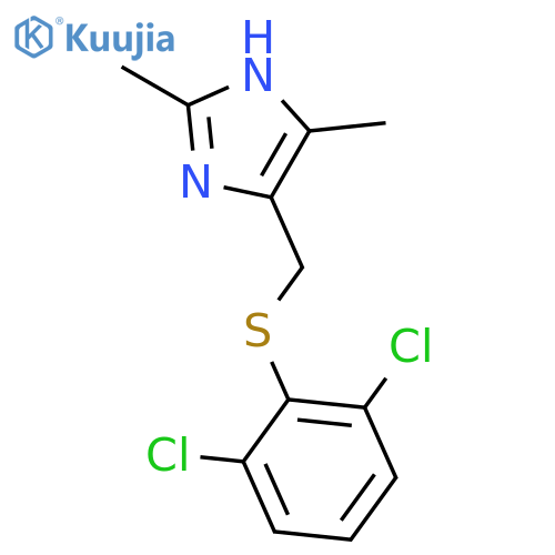 1H-Imidazole, 4-[[(2,6-dichlorophenyl)thio]methyl]-2,5-dimethyl- structure
