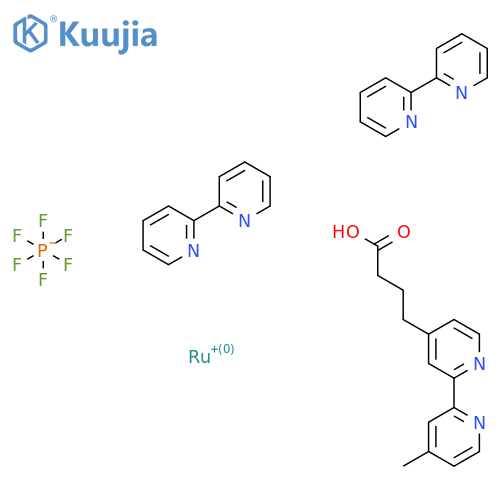 Bis(2,2'-bipyridyl)(4-methyl-4'-carboxypropyl-2,2'-bipyridyl) ruthenium(II) bishexafluorophosphate structure
