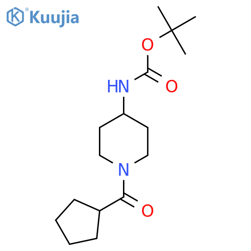 Tert-Butyl 1-(cyclopentanecarbonyl)piperidin-4-ylcarbamate structure