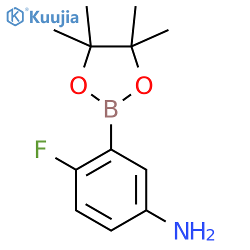 4-Fluoro-3-(4,4,5,5-tetramethyl-1,3,2-dioxaborolan-2-YL)aniline structure