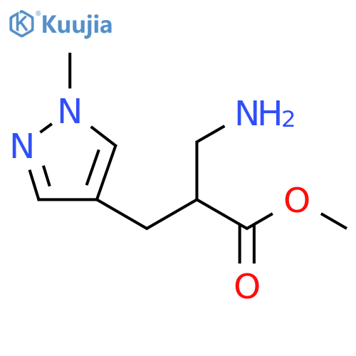 methyl 3-amino-2-[(1-methyl-1H-pyrazol-4-yl)methyl]propanoate structure