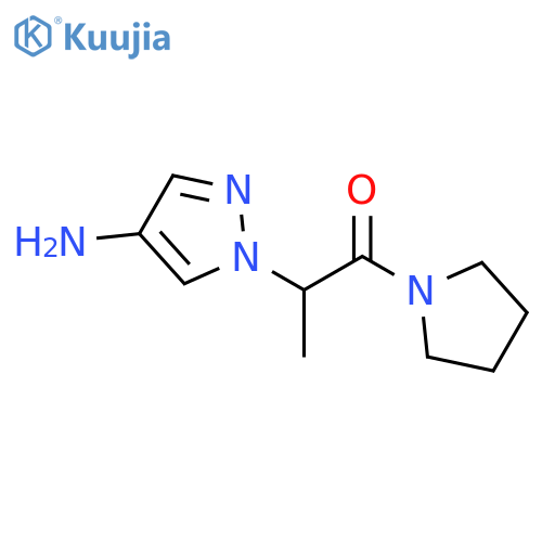 1-Propanone, 2-(4-amino-1H-pyrazol-1-yl)-1-(1-pyrrolidinyl)- structure