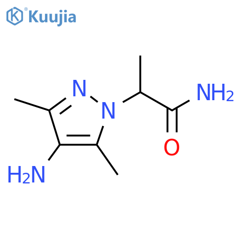 2-(4-amino-3,5-dimethyl-1H-pyrazol-1-yl)propanamide structure