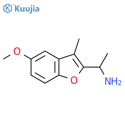 1-(5-methoxy-3-methyl-1-benzofuran-2-yl)ethan-1-amine structure
