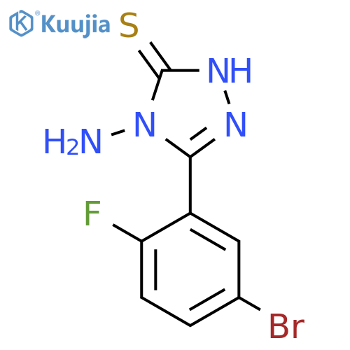 4-Amino-5-(5-bromo-2-fluorophenyl)-4H-1,2,4-triazole-3-thiol structure