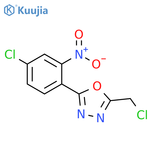 2-(4-chloro-2-nitrophenyl)-5-(chloromethyl)-1,3,4-oxadiazole structure