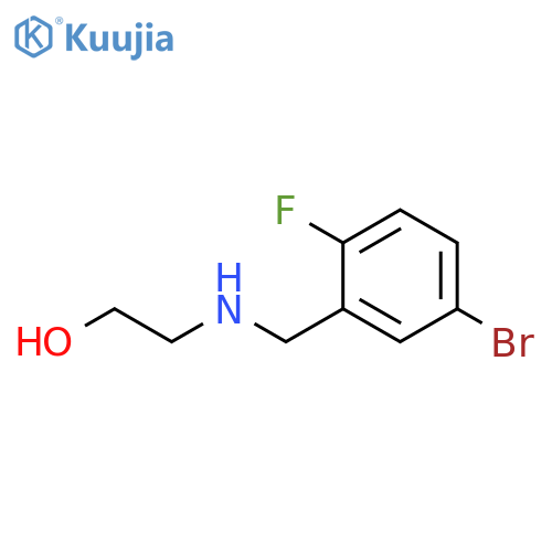 2-{(5-Bromo-2-fluorophenyl)methylamino}ethan-1-ol structure