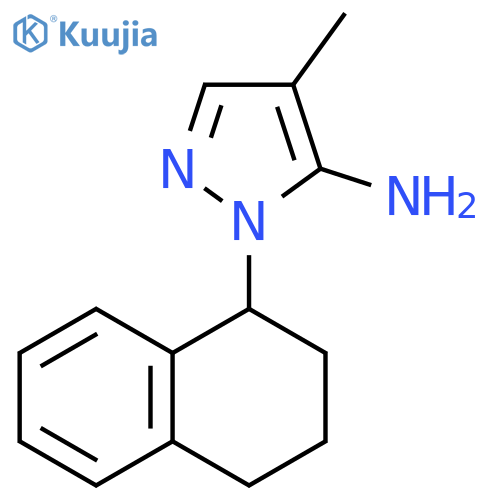 1H-Pyrazol-5-amine, 4-methyl-1-(1,2,3,4-tetrahydro-1-naphthalenyl)- structure