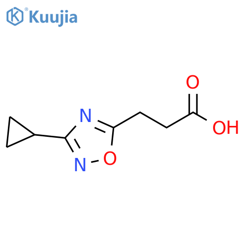 3-(3-cyclopropyl-1,2,4-oxadiazol-5-yl)propanoic acid structure