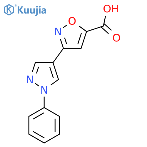 3-(1-phenyl-1H-pyrazol-4-yl)-1,2-oxazole-5-carboxylic acid structure