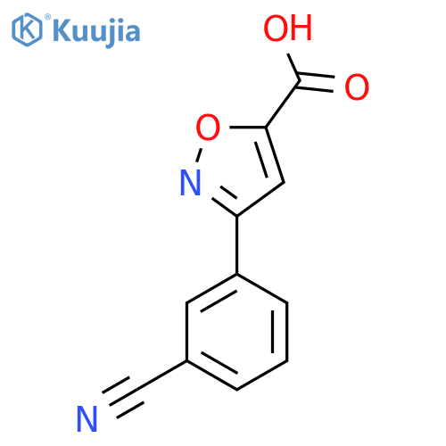 3-(3-Cyanophenyl)-1,2-oxazole-5-carboxylic acid structure