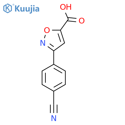3-(4-cyanophenyl)-1,2-oxazole-5-carboxylic acid structure
