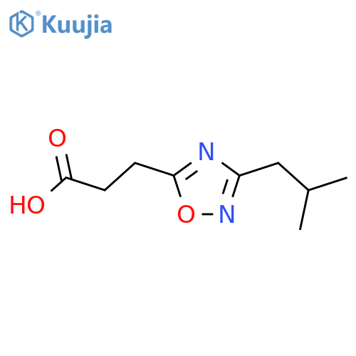 1,2,4-Oxadiazole-5-propanoic acid, 3-(2-methylpropyl)- structure