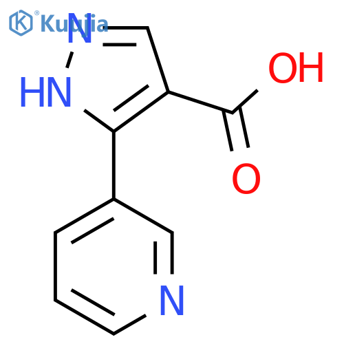 3-(pyridin-3-yl)-1H-pyrazole-4-carboxylic acid structure