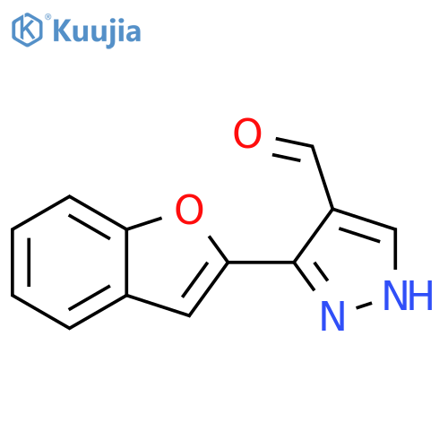 3-(1-benzofuran-2-yl)-1H-pyrazole-4-carbaldehyde structure