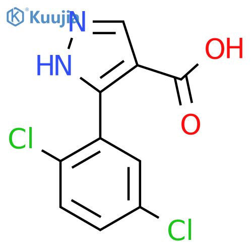 5-(2,5-Dichlorophenyl)-1H-pyrazole-4-carboxylic acid structure