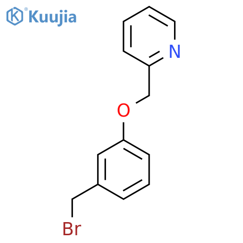 2-{3-(bromomethyl)phenoxymethyl}pyridine structure