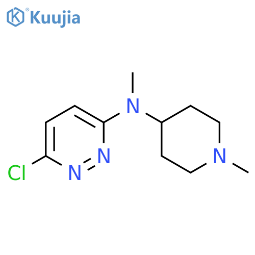 6-chloro-N-methyl-N-(1-methylpiperidin-4-yl)pyridazin-3-amine structure