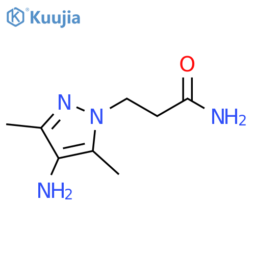 3-(4-amino-3,5-dimethyl-1H-pyrazol-1-yl)propanamide structure