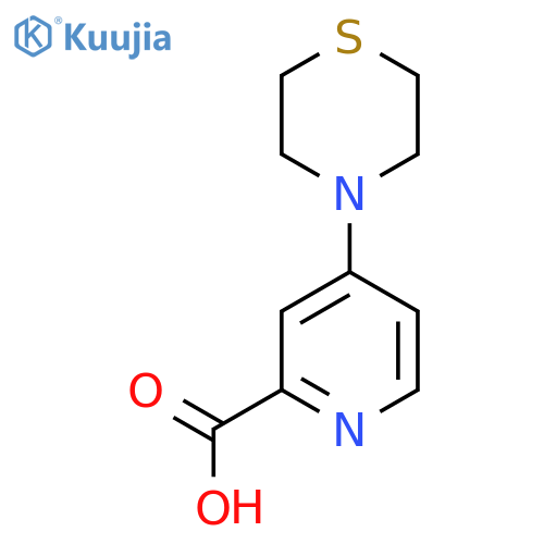 4-(4-Thiomorpholinyl)-2-pyridinecarboxylic acid structure