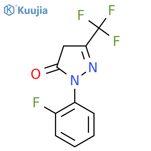 1-(2-Fluorophenyl)-3-(trifluoromethyl)-4,5-dihydro-1H-pyrazol-5-one structure
