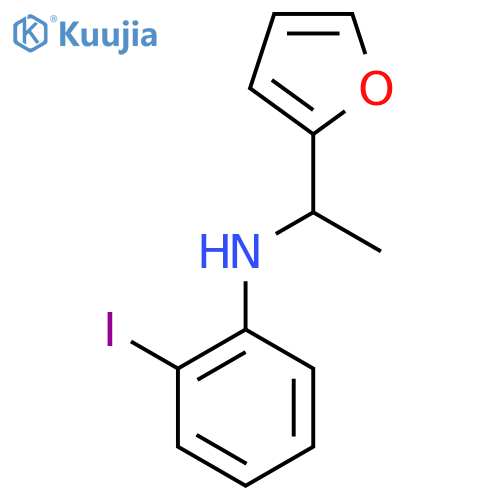 N-1-(furan-2-yl)ethyl-2-iodoaniline structure