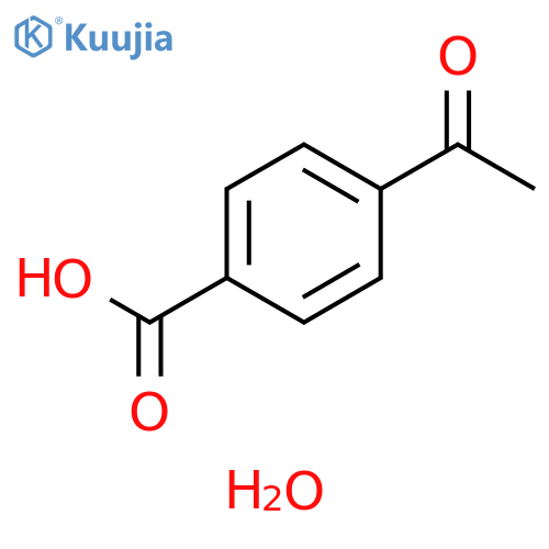 4-acetylbenzoic acid hydrate structure