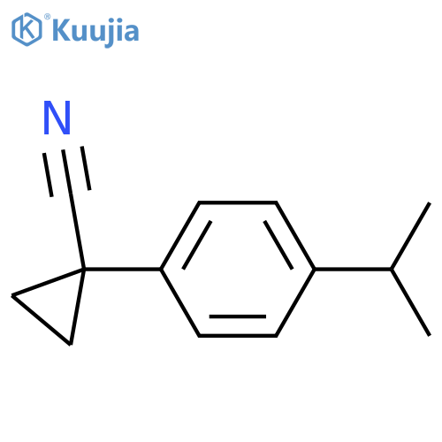 1-4-(propan-2-yl)phenylcyclopropane-1-carbonitrile structure