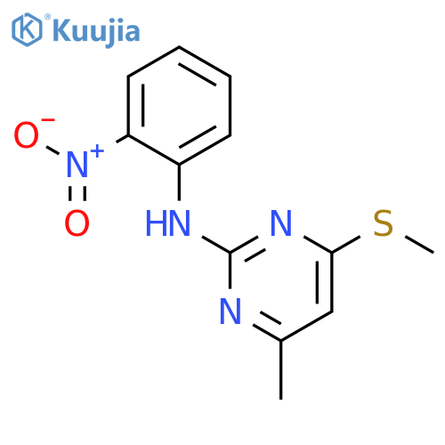 2-Pyrimidinamine, 4-methyl-6-(methylthio)-N-(2-nitrophenyl)- structure