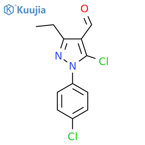 5-Chloro-1-(4-chlorophenyl)-3-ethyl-1H-pyrazole-4-carbaldehyde structure