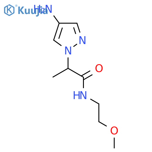 2-(4-Amino-1h-pyrazol-1-yl)-N-(2-methoxyethyl)propanamide structure