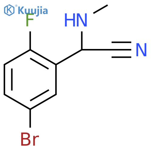 Benzeneacetonitrile, 5-bromo-2-fluoro-α-(methylamino)- structure