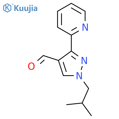 1-isobutyl-3-(pyridin-2-yl)-1H-pyrazole-4-carbaldehyde structure