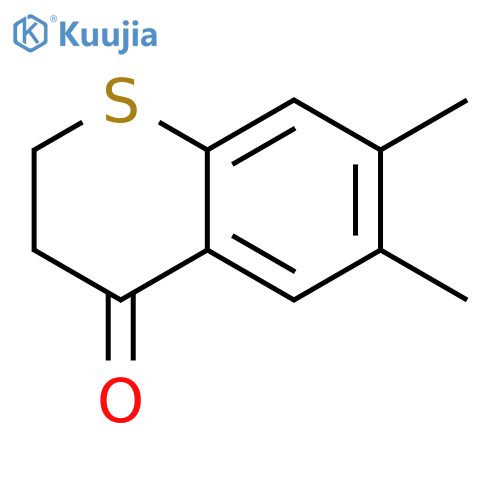 6,7-dimethyl-3,4-dihydro-2H-1-benzothiopyran-4-one structure