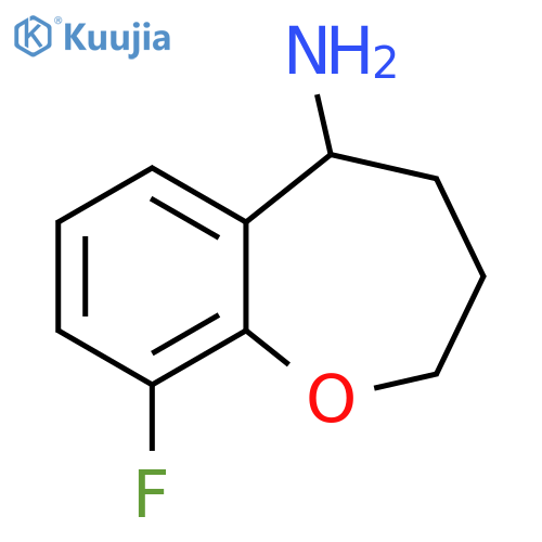 9-fluoro-2,3,4,5-tetrahydro-1-benzoxepin-5-amine structure