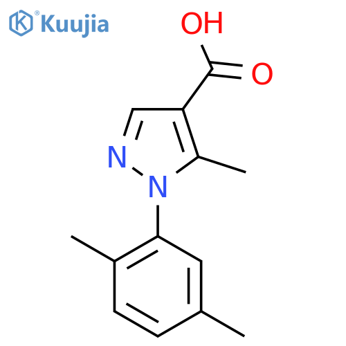 1-(2,5-Dimethylphenyl)-5-methyl-1H-pyrazole-4-carboxylic acid structure