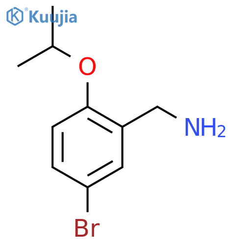(5-bromo-2-propan-2-yloxyphenyl)methanamine structure